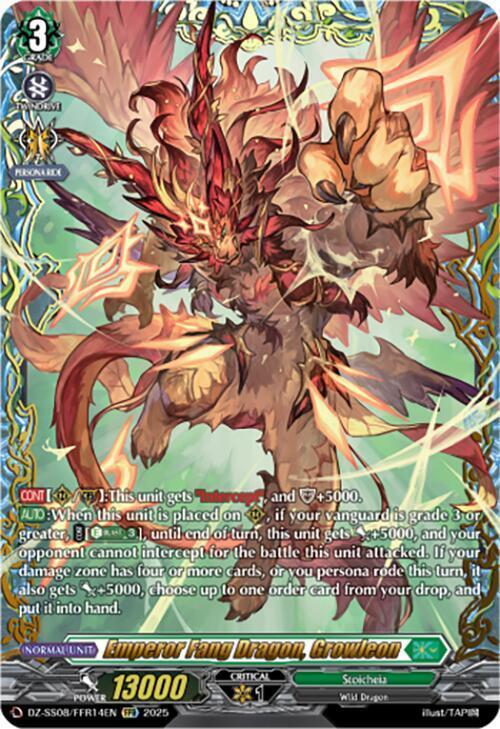 Emperor Fang Dragon, Growleon Card Front