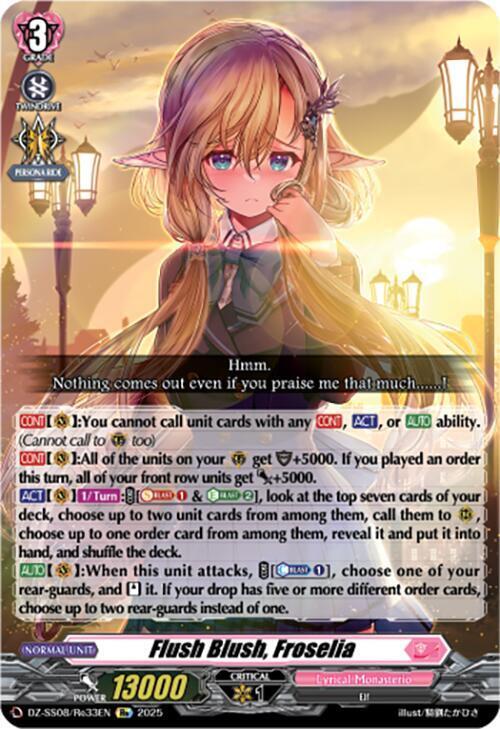 Flush Blush, Froselia Card Front
