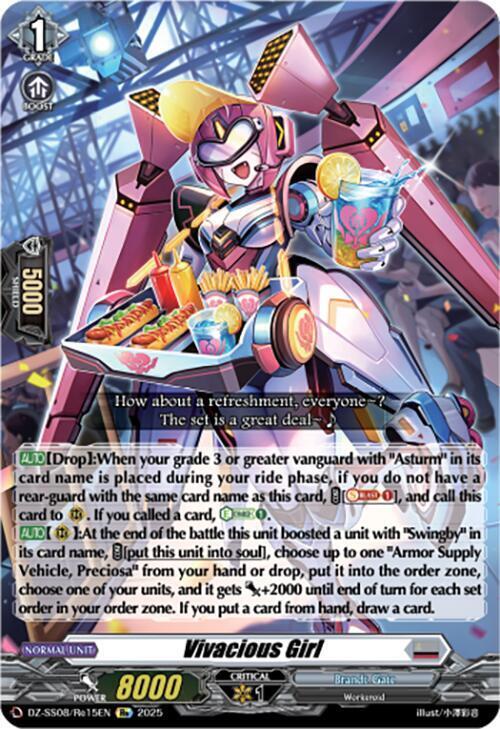 Vivacious Girl Card Front
