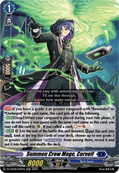 Summon Crow Mage, Corvoll Card Front