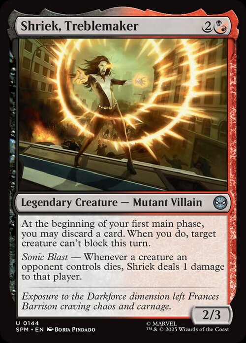 Shriek, Treblemaker Card Front