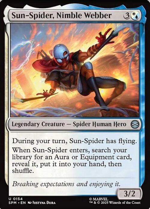 Sun-Spider, Nimble Webber Card Front