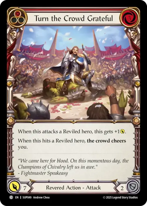 Turn the Crowd Grateful - Red Card Front