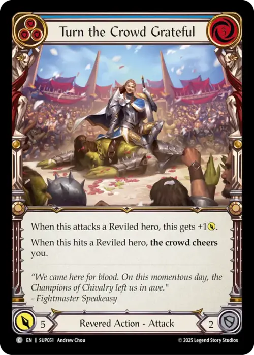 Turn the Crowd Grateful - Blue Card Front