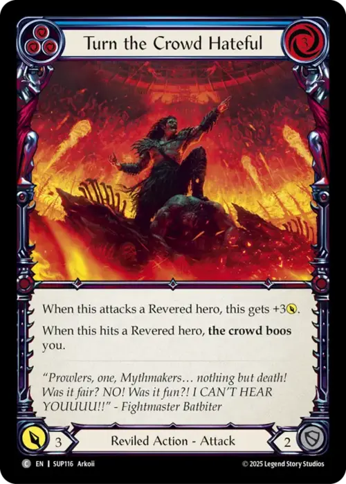 Turn the Crowd Hateful - Blue Card Front