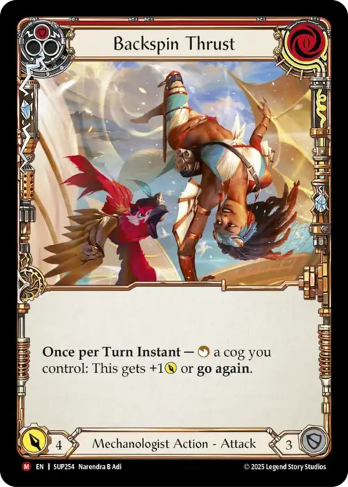 Backspin Thrust Card Front
