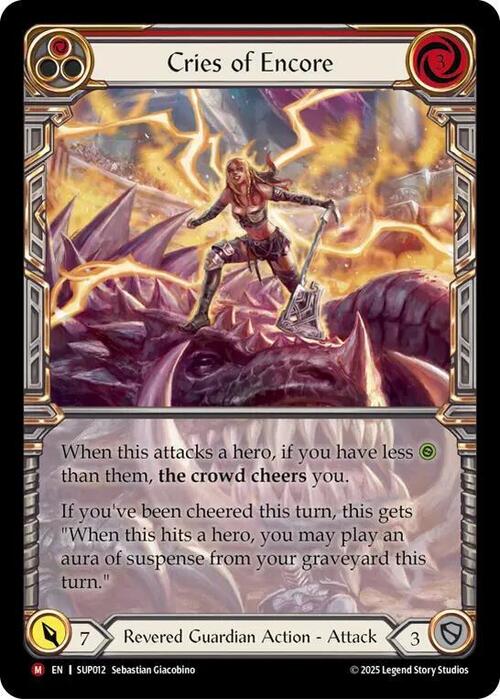 Cries of Encore Card Front