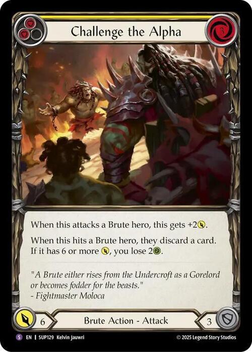 Challenge the Alpha Card Front