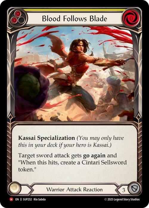 Blood Follows Blade Card Front