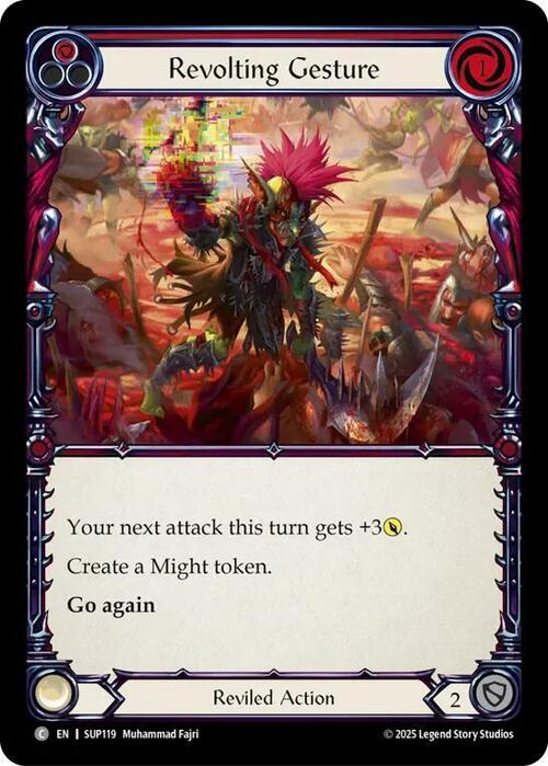 Revolting Gesture Card Front