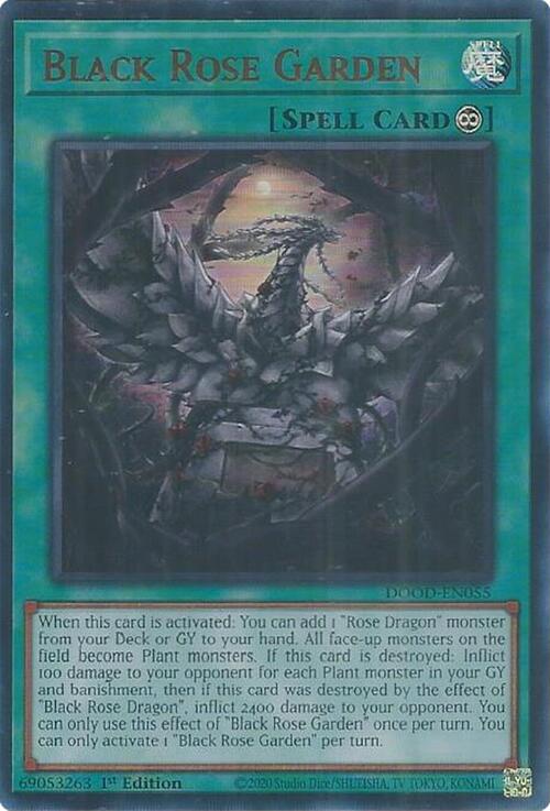 Black Rose Garden Card Front