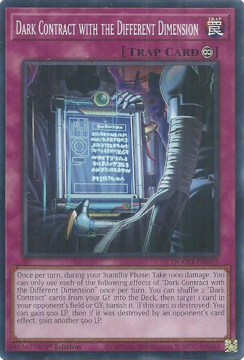 Dark Contract with the Different Dimension Card Front