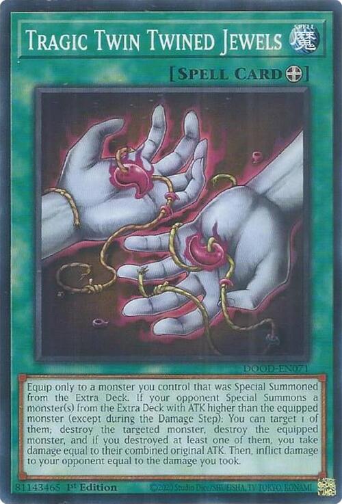 Tragic Twin Twined Jewels Card Front