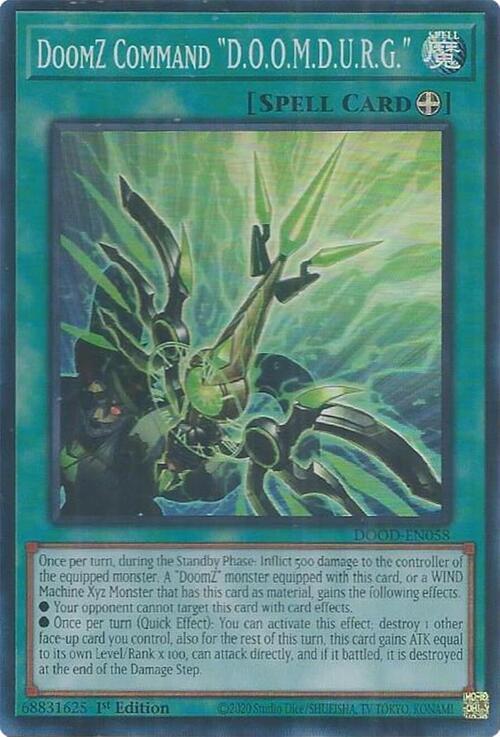 DoomZ Command "D.O.O.M.D.U.R.G." Card Front