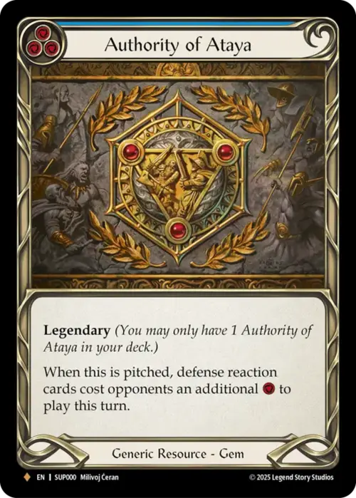 Authority of Ataya Card Front