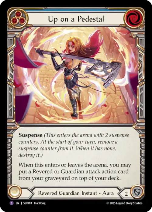 Up on a Pedestal Card Front