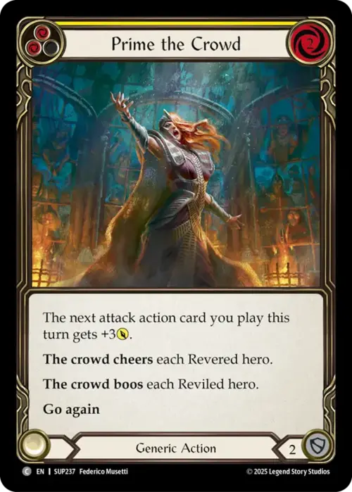 Prime the Crowd - Yellow Card Front