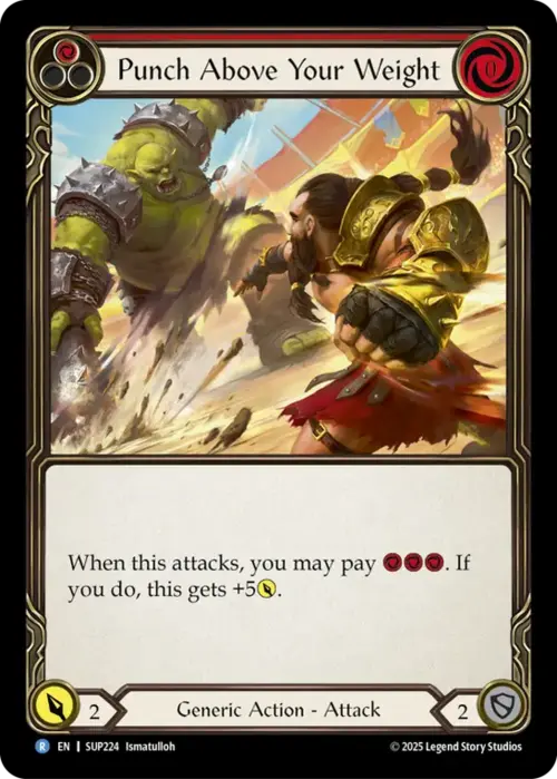 Punch Above Your Weight - Red Card Front