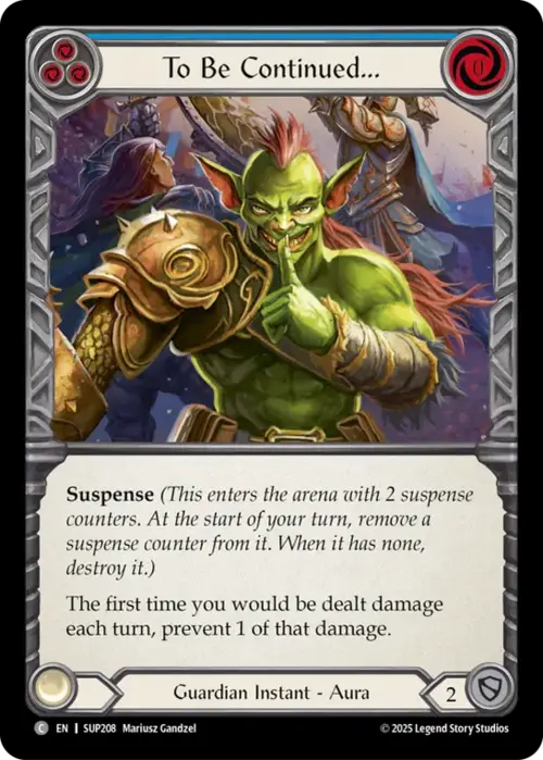 To Be Continued... Card Front