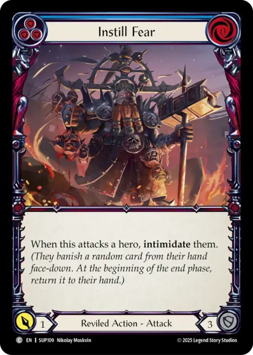 Instill Fear - Blue Card Front