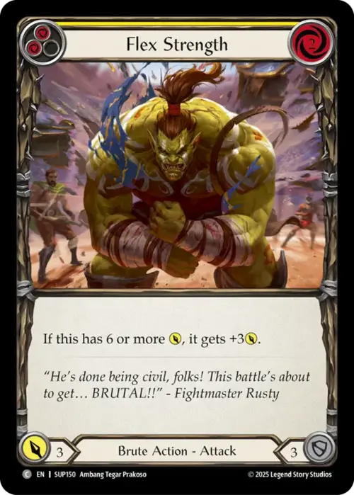 Flex Strength - Yellow Card Front