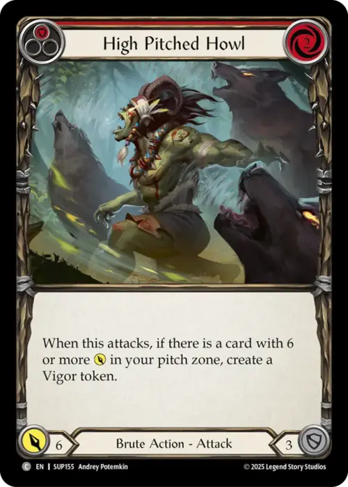 High Pitched Howl - Red Card Front