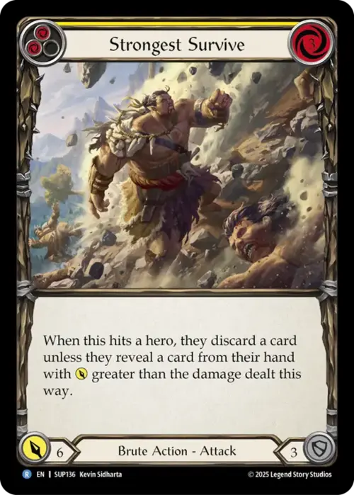 Strongest Survive - Yellow Card Front