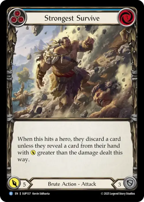 Strongest Survive - Blue Card Front