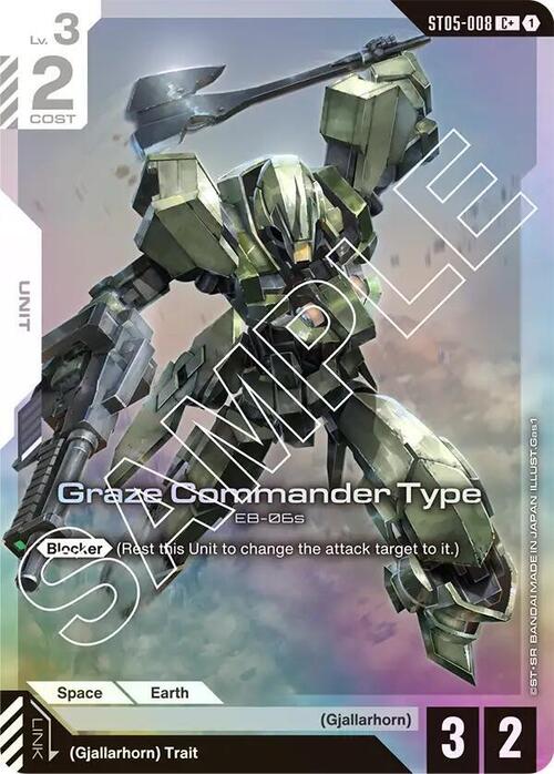 Graze Commander Type Card Front