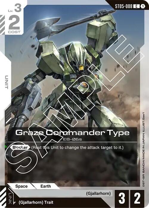 Graze Commander Type Card Front