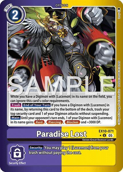 Paradise Lost Card Front