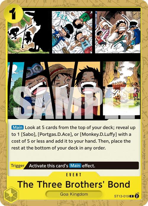 The Three Brothers' Bond Card Front