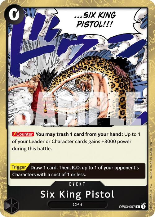 Six King Pistol Card Front