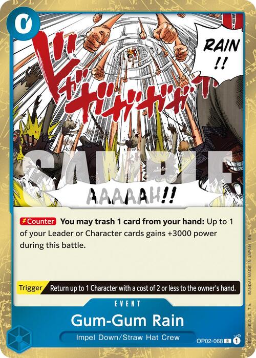 Gum-Gum Rain Card Front
