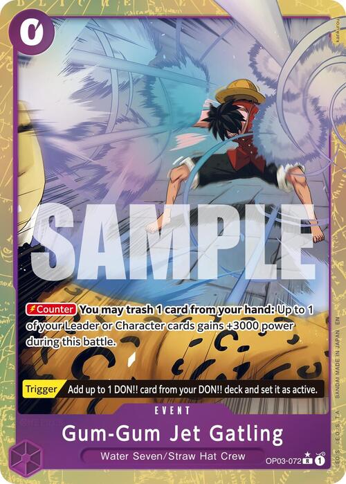 Gum-Gum Jet Gatling Card Front