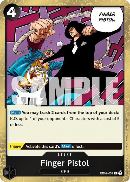 Finger Pistol Card Front