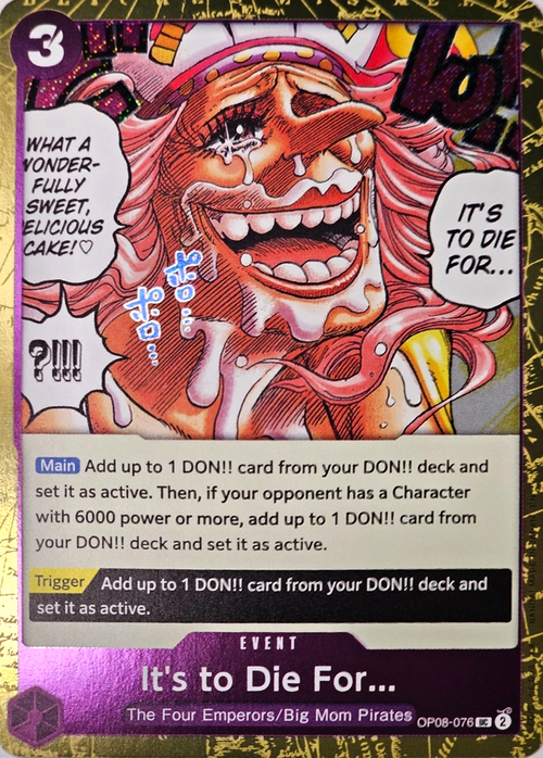It's to Die For Card Front