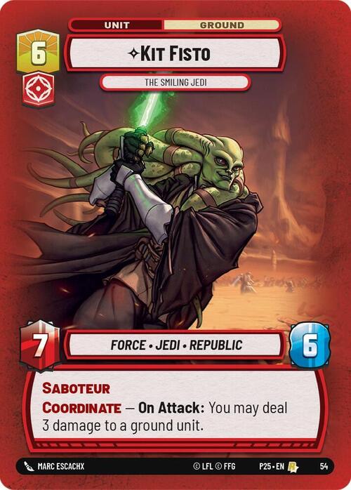 Kit Fisto, Jedi Sorridente Card Front