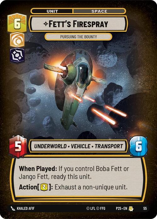 Fett's Firespray - Pursuing the Bounty Card Front