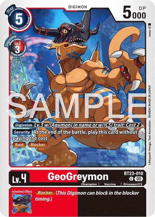 GeoGreymon Card Front