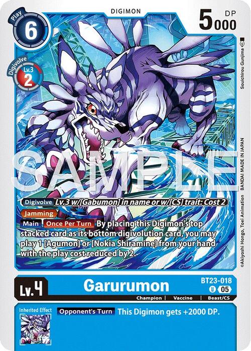 Garurumon Card Front