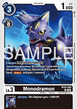 Monodramon Card Front