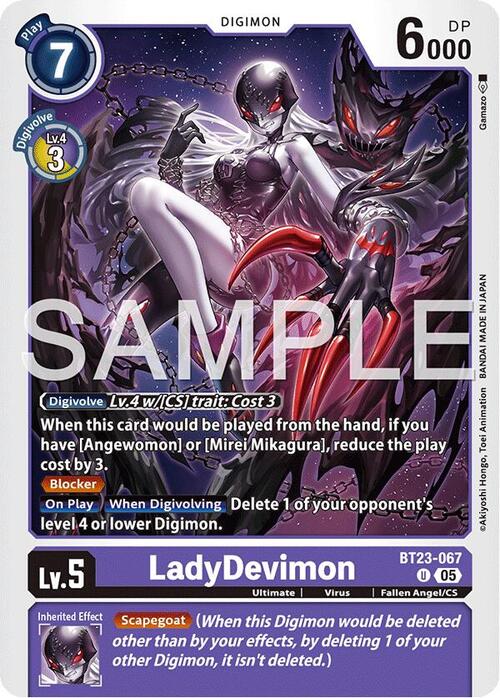 LadyDevimon Card Front