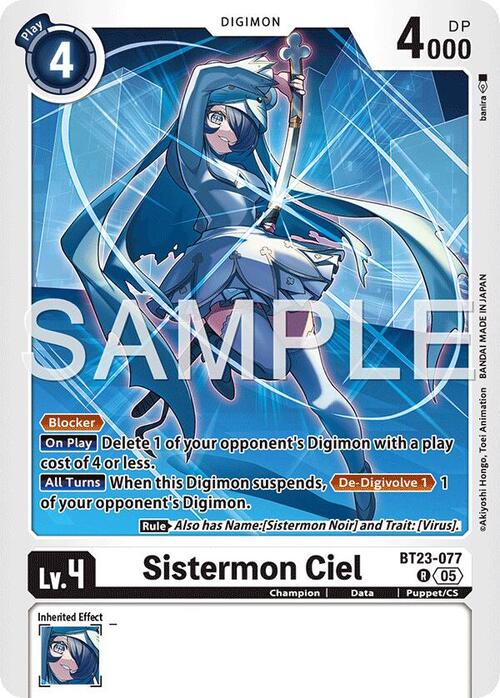 Sistermon Ciel Card Front
