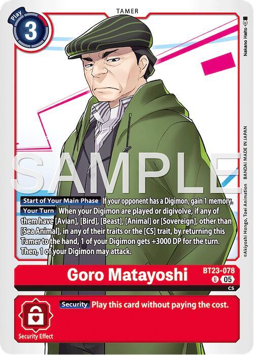 Goro Matayoshi Card Front