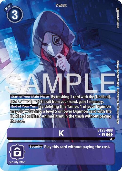 K Card Front