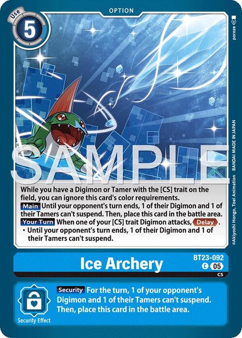Ice Archery Card Front