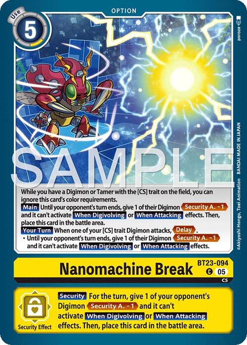 Nanomachine Break Card Front