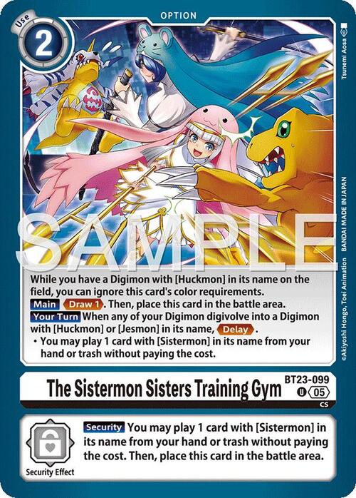The Sistermon Sisters Training Gym Card Front
