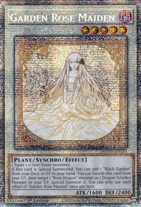 Garden Rose Maiden Card Front